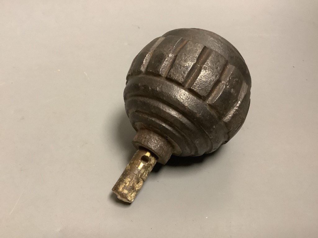 An inert German WWI Angel grenade. Please note - only available to UK buyers. Collection only - postage not available.